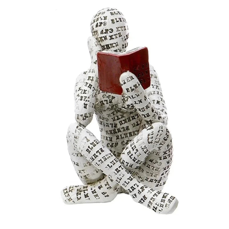 Escultura Abstrata de Resina para Decoração Sala Lenogue Mod.