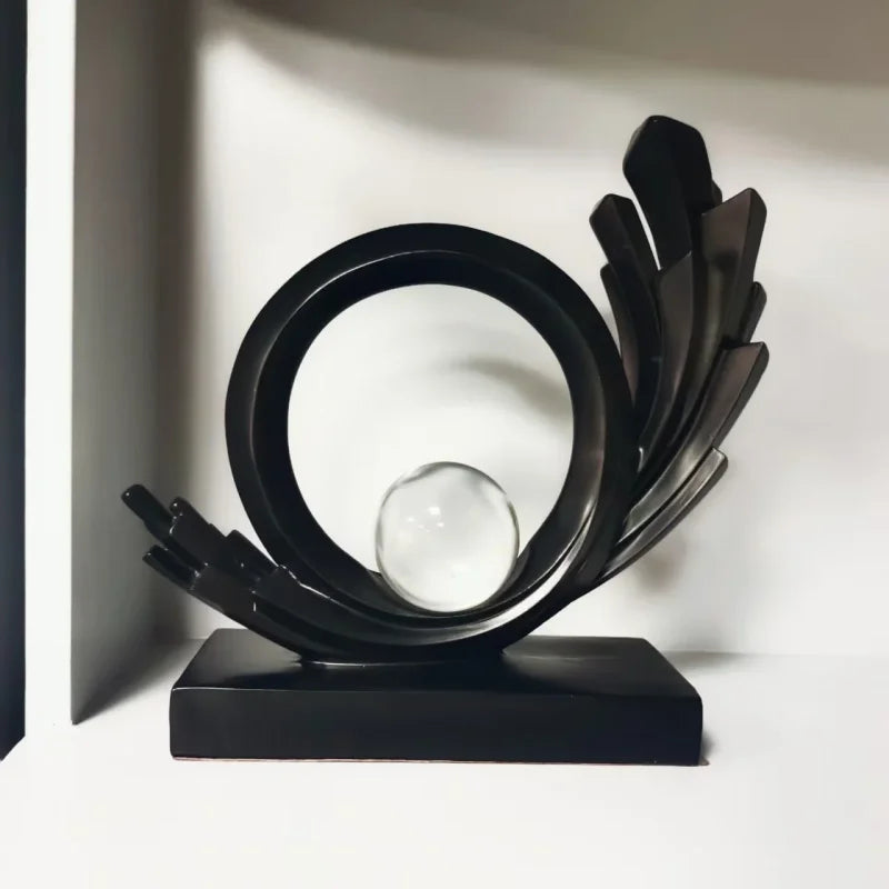 Escultura Abstrata de Resina Premium para Sala e Escritório Lenogue