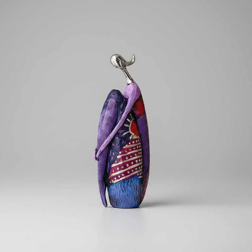 Escultura Abstrata Estilo Nórdico em Resina para Decoração Lenogue Mod. 02