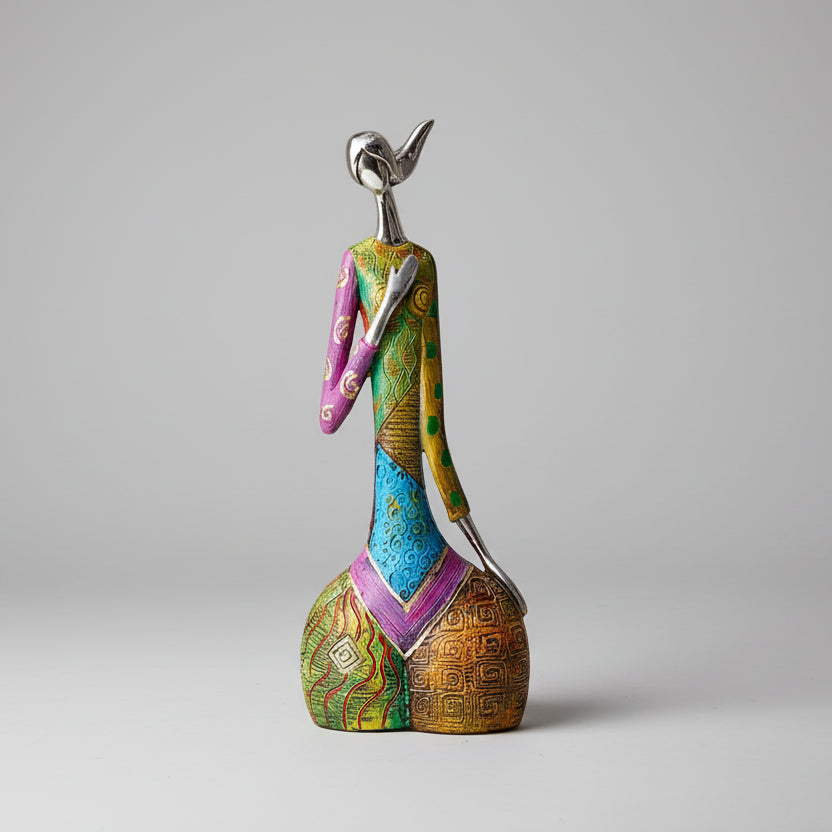 Escultura Abstrata Estilo Nórdico em Resina para Decoração Lenogue Mod. 01