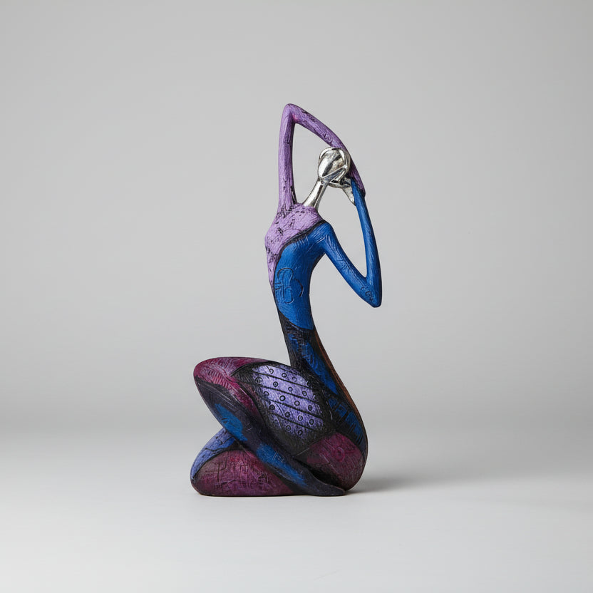 Escultura Abstrata Estilo Nórdico em Resina para Decoração Lenogue Mod. 03