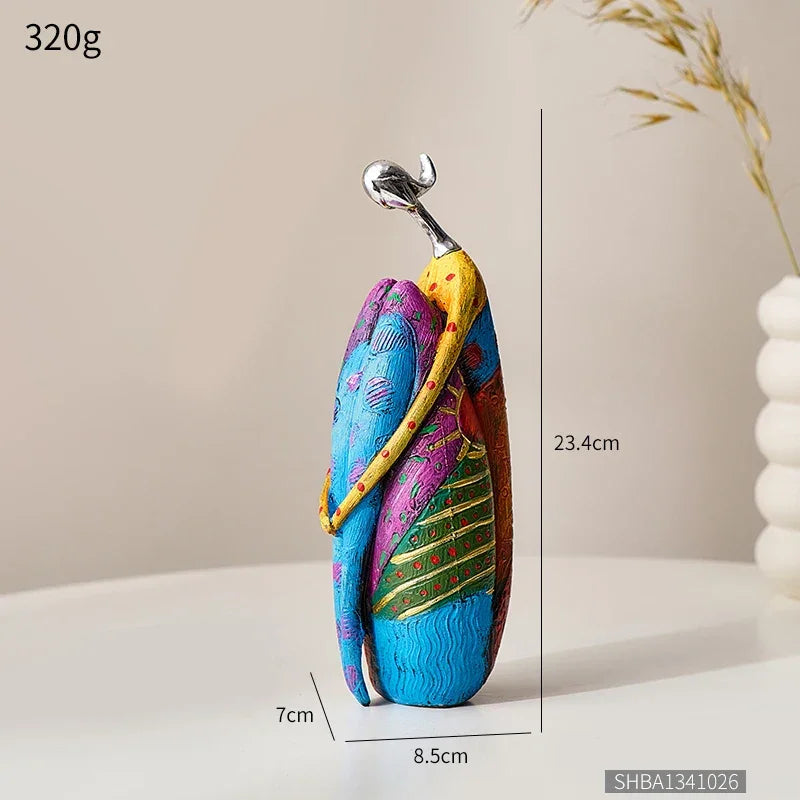 Escultura Abstrata Estilo Nórdico em Resina para Decoração Lenogue Mod. 04