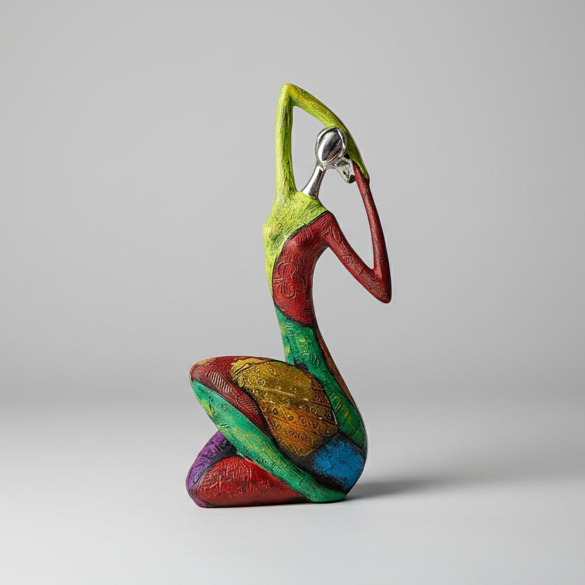 Escultura Abstrata Estilo Nórdico em Resina para Decoração Lenogue Mod. 05