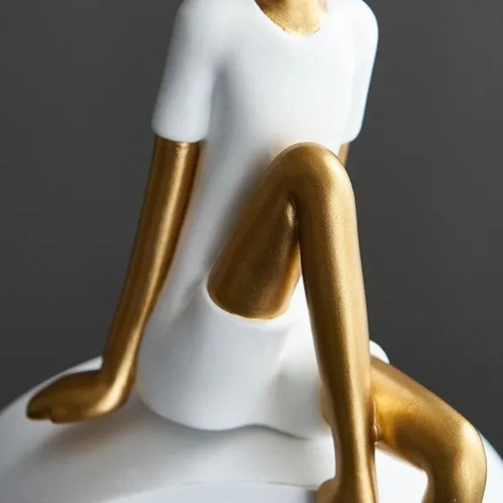 Escultura Abstrato de Luxo Douceur Resina Leve Lenogue