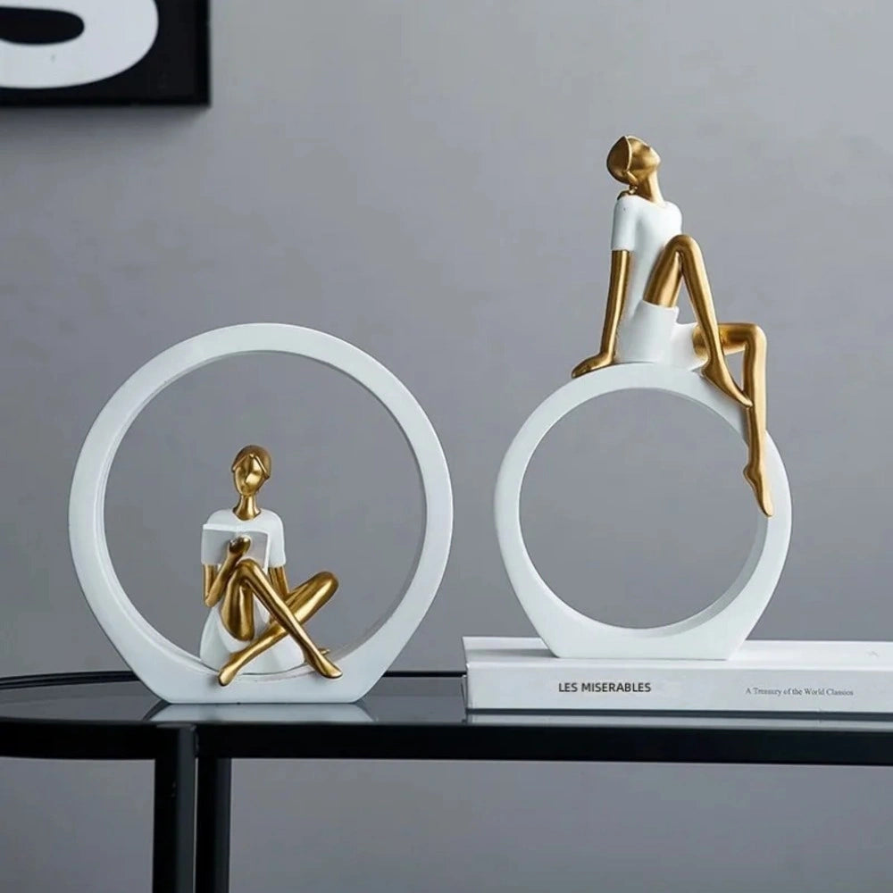 Escultura Abstrato de Luxo Douceur Resina Leve Lenogue