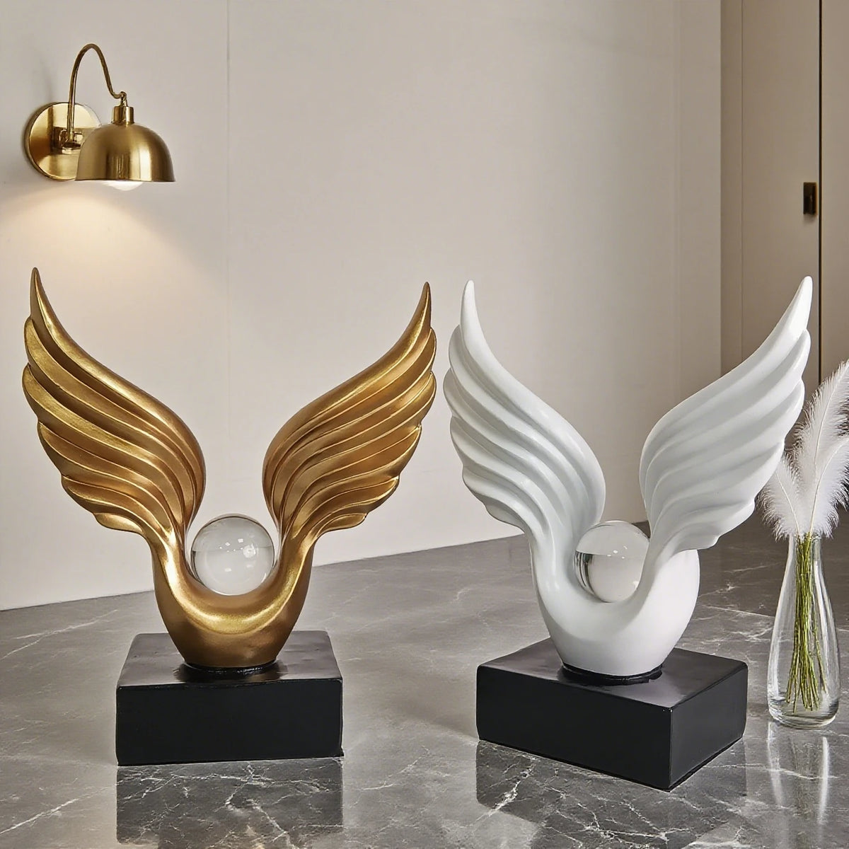 Escultura Asas de Anjo Parfum Design Artesanal Lenogue