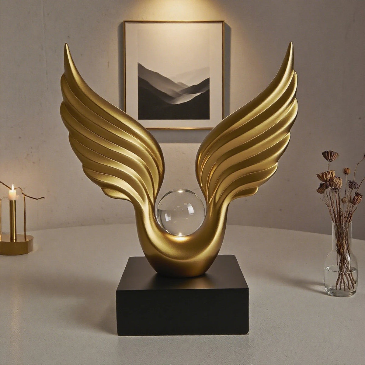 Escultura Asas de Anjo Parfum Design Artesanal Lenogue