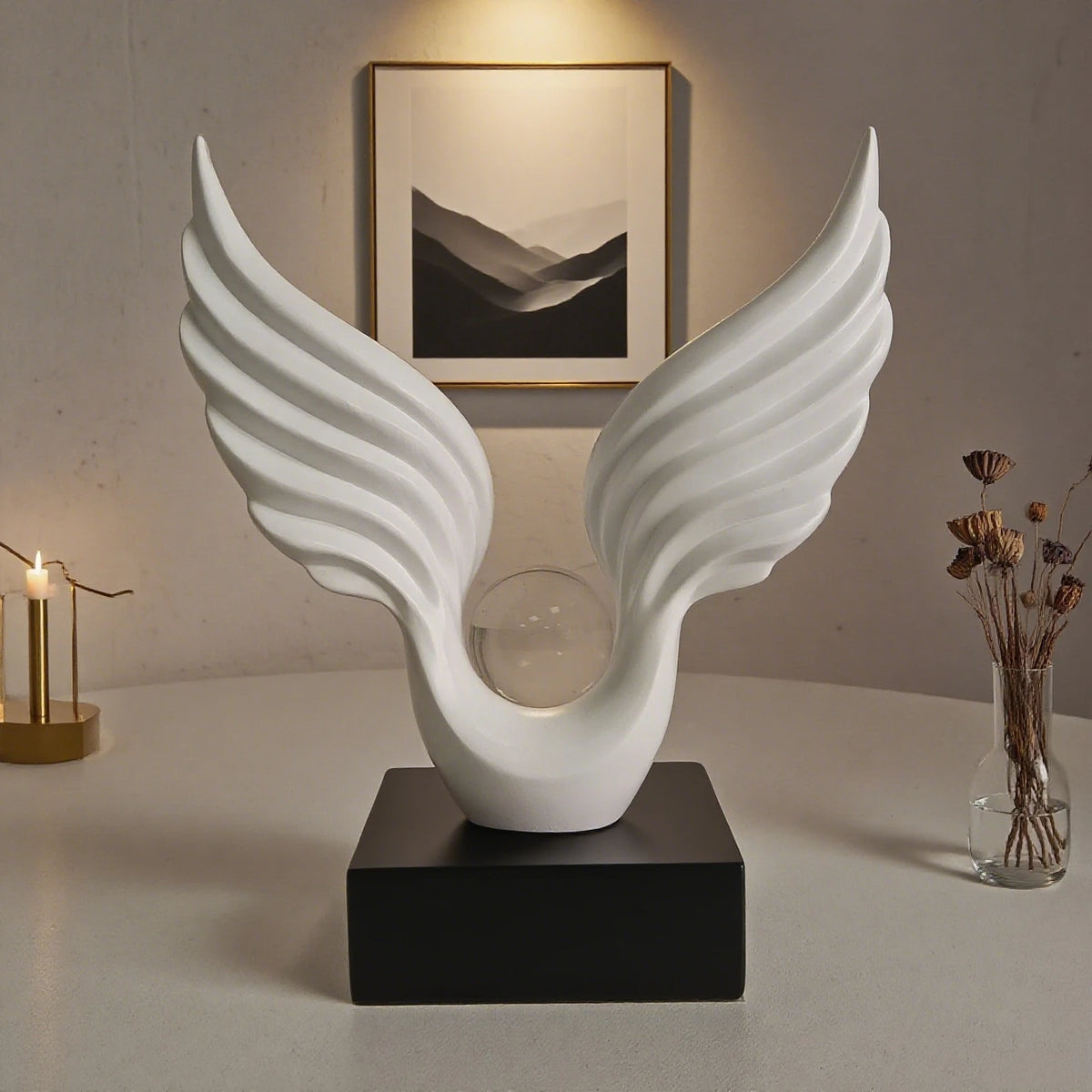 Escultura Asas de Anjo Parfum Design Artesanal Lenogue