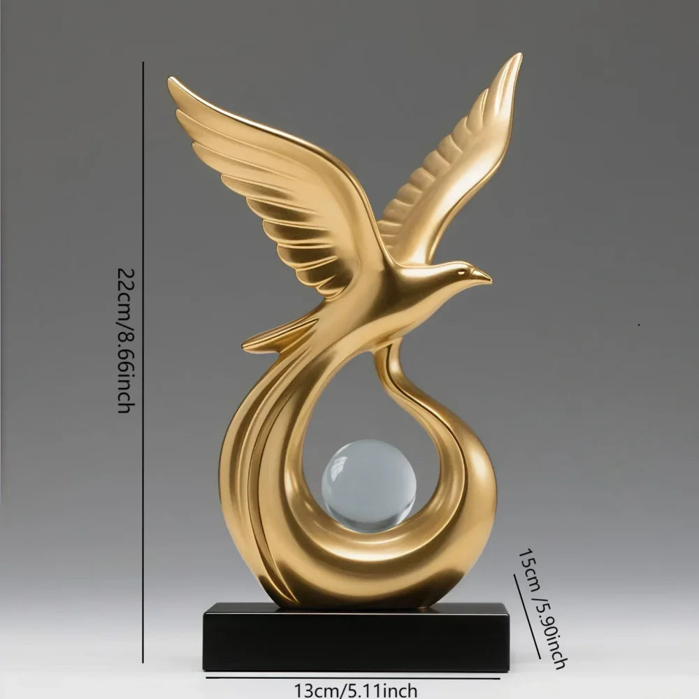 Escultura Decorativa Símbolo de Prosperidade em Resina Premium Lenogue