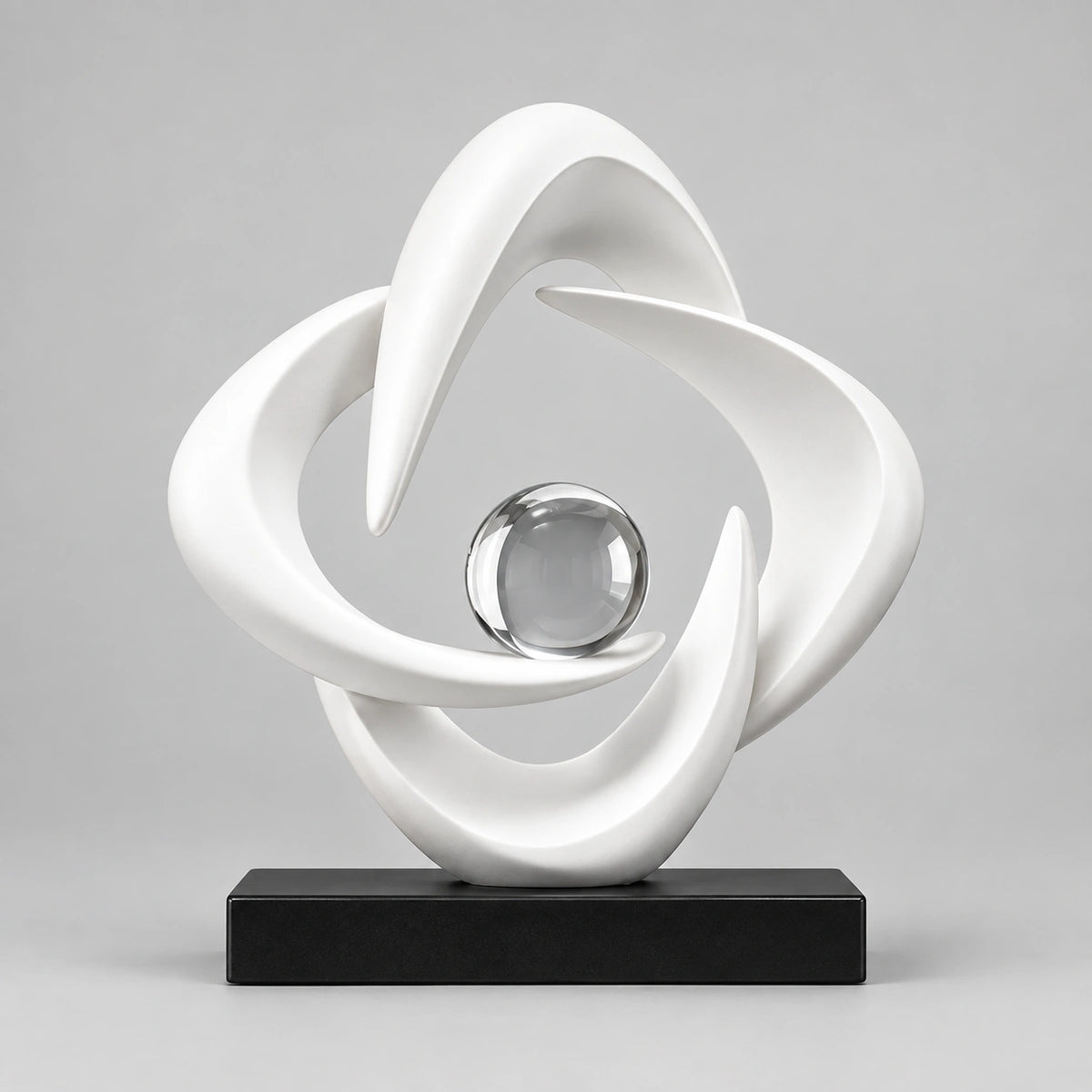 Escultura em Resina Lumière Acabamento Fosco Design Geométrico Lenogue