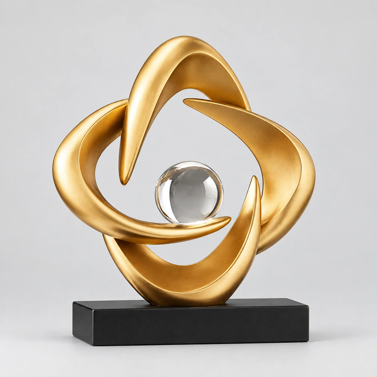 Escultura em Resina Lumière Acabamento Fosco Design Geométrico Lenogue