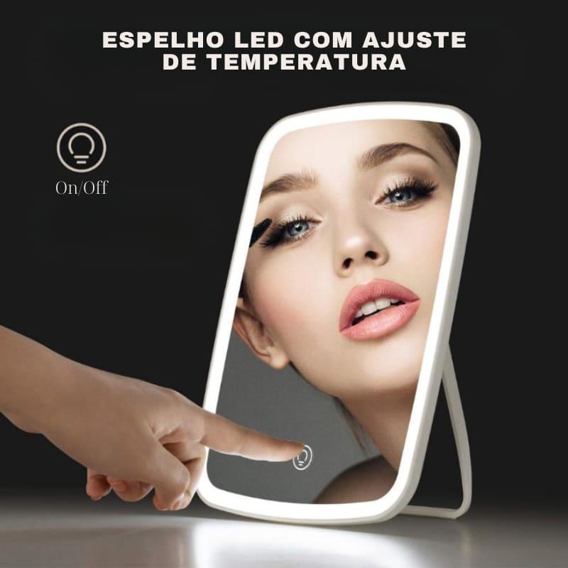 Espelho com LED para Maquiagem de Mesa Lenogue