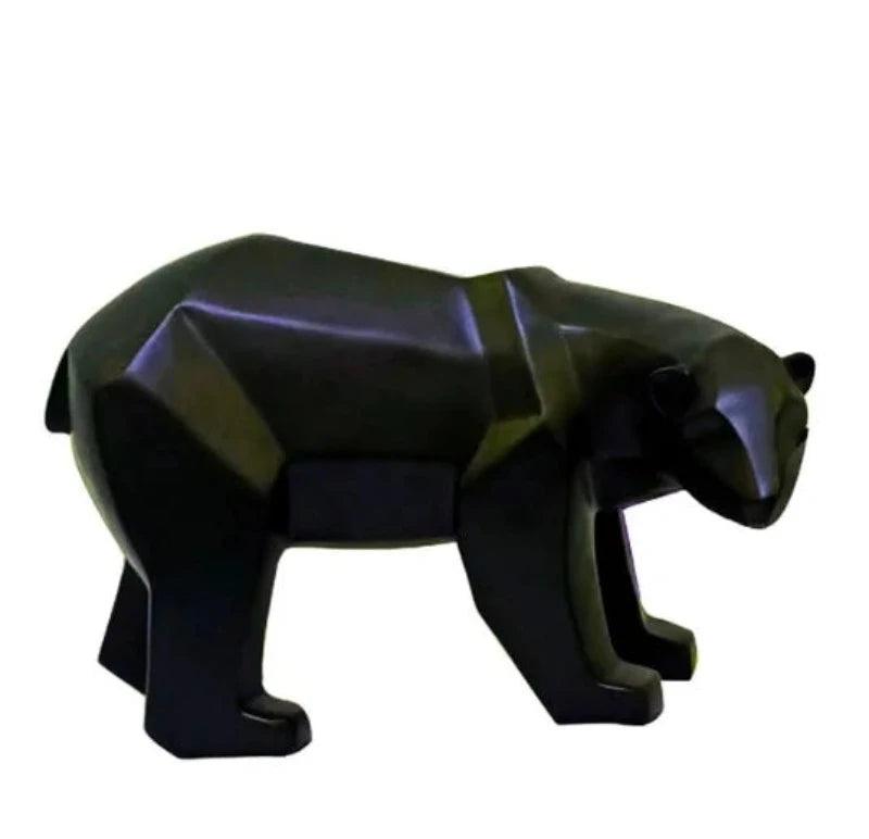 Estátua de Resina Moderna Urso Polar Geométrica Lenogue