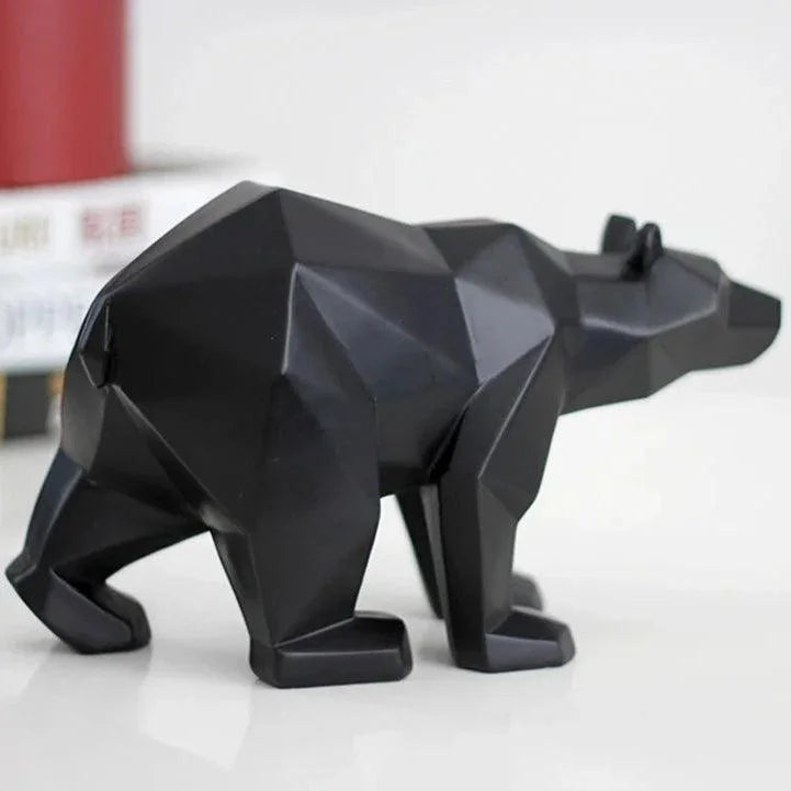 Estátua de Resina Moderna Urso Polar Geométrica Lenogue