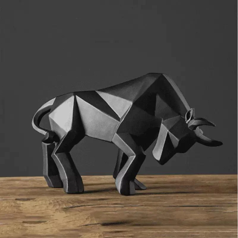 Estátua de Touro em Resina para Decoração Mesa Lenogue