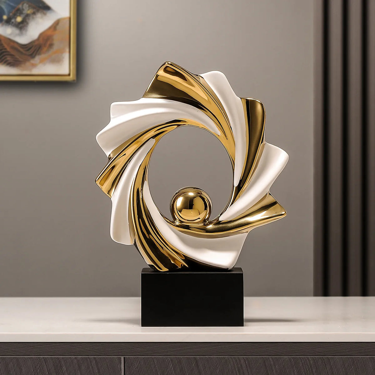 Estatueta de Cerâmica Confort Design Moderno Lenogue