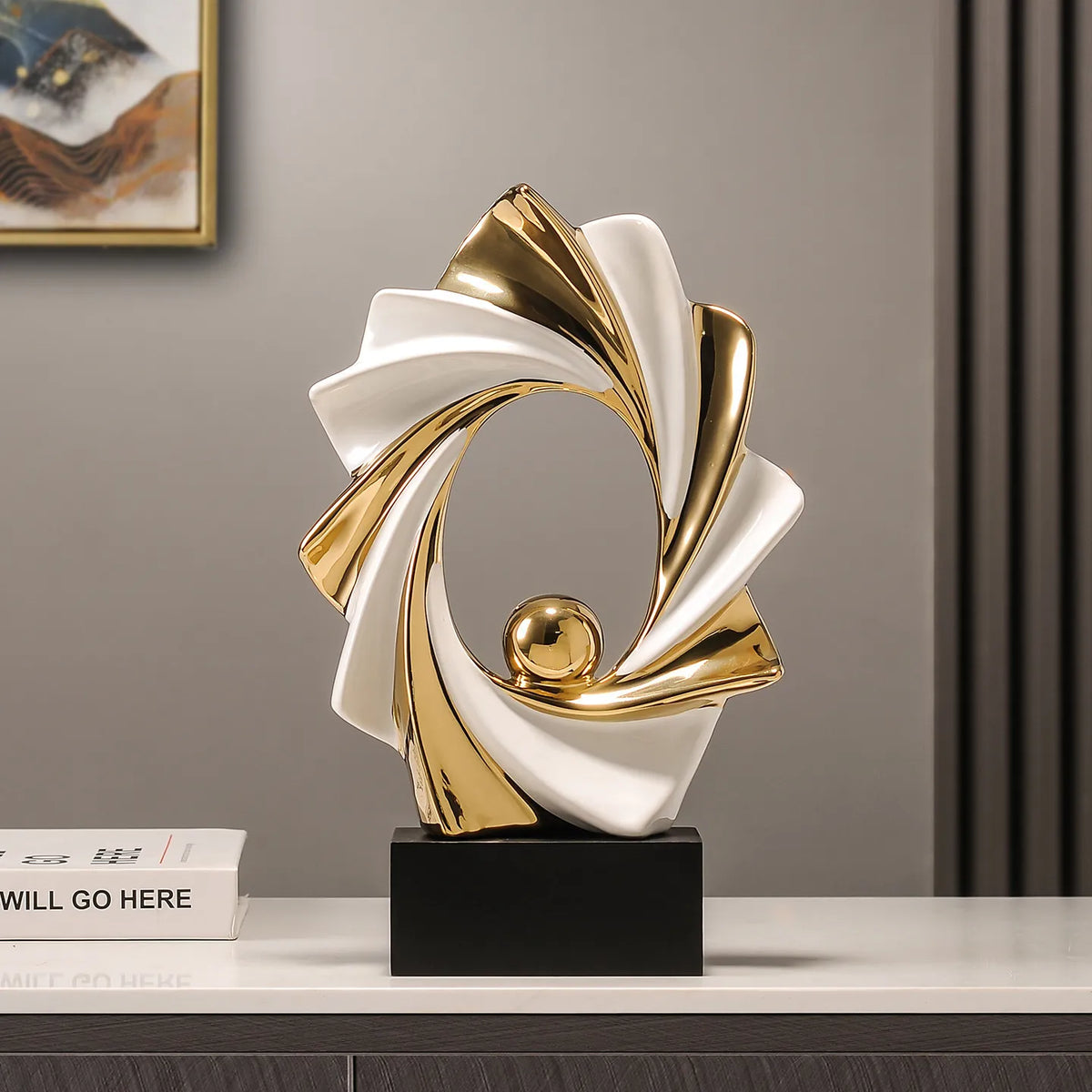 Estatueta de Cerâmica Confort Design Moderno Lenogue