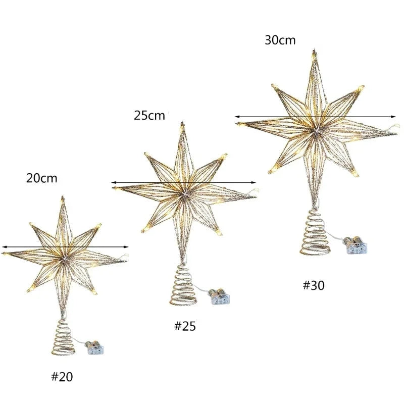 Estrela de Led Iluminada para Topo de Árvore de Natal Lenogue