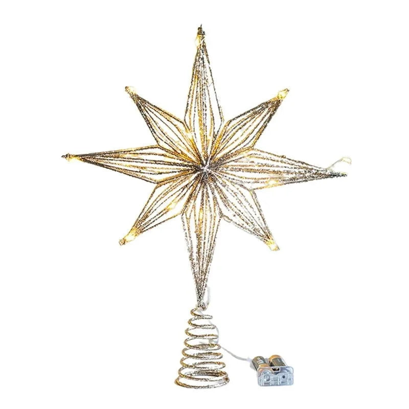 Estrela de Led Iluminada para Topo de Árvore de Natal Lenogue