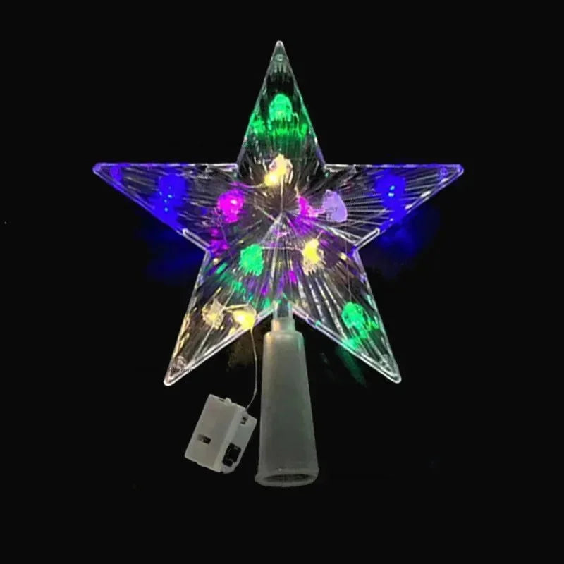 Estrela de Topo de Árvore de Natal com Luz Led Lenogue