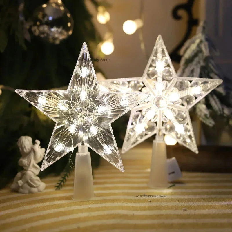 Estrela de Topo de Árvore de Natal com Luz Led Lenogue