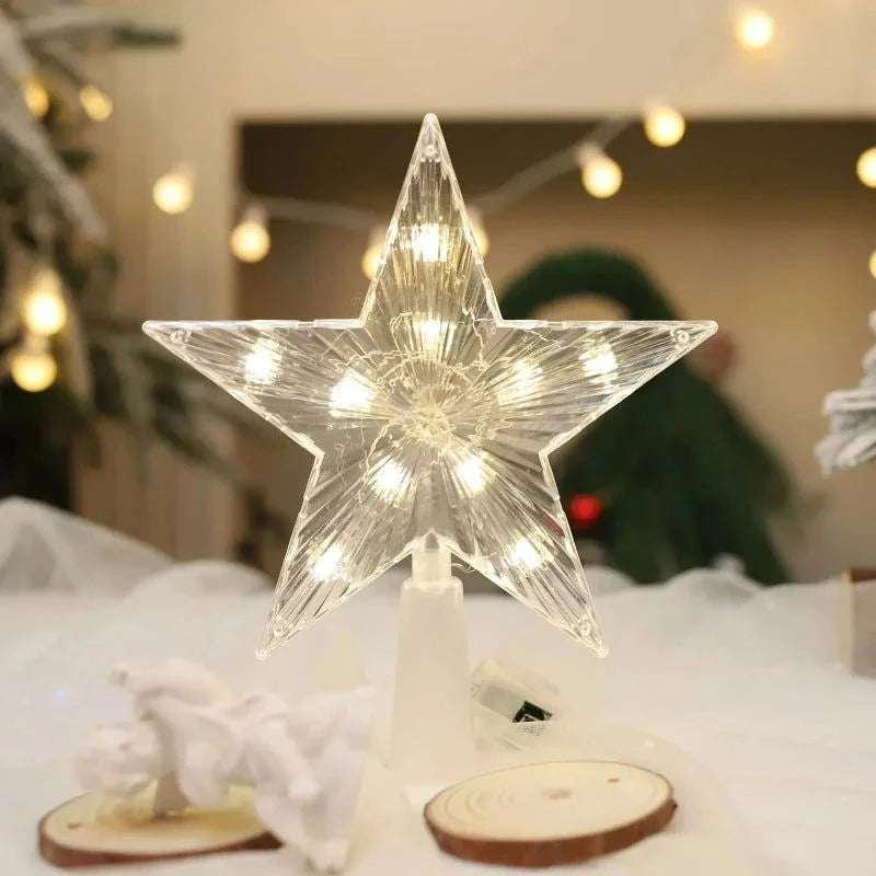 Estrela de Topo de Árvore de Natal com Luz Led Lenogue