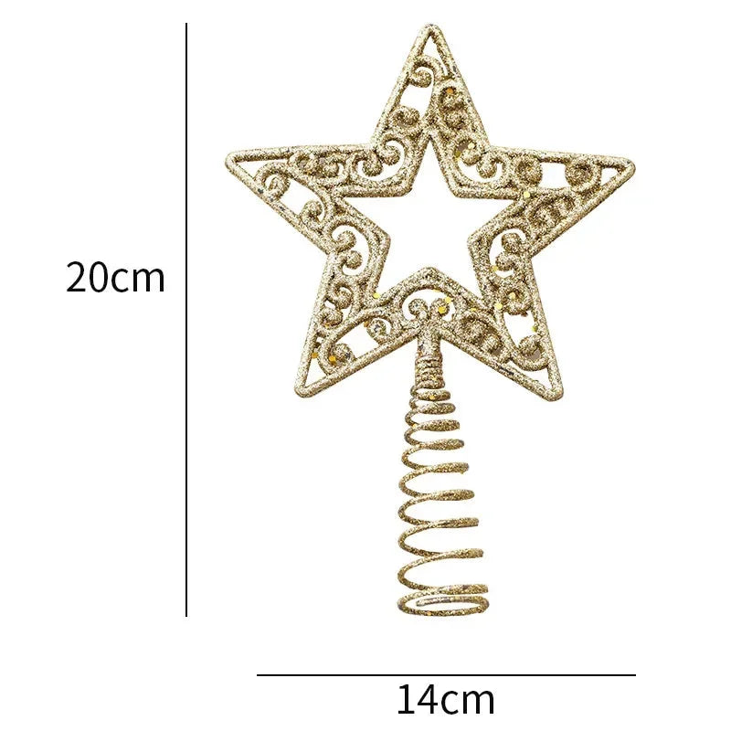 Estrela Decorativa com Brilho para Topo de Árvore de Natal Lenogue