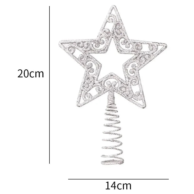 Estrela Decorativa com Brilho para Topo de Árvore de Natal Lenogue