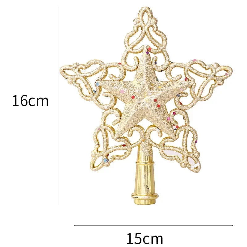 Estrela Decorativa com Brilho para Topo de Árvore de Natal Lenogue