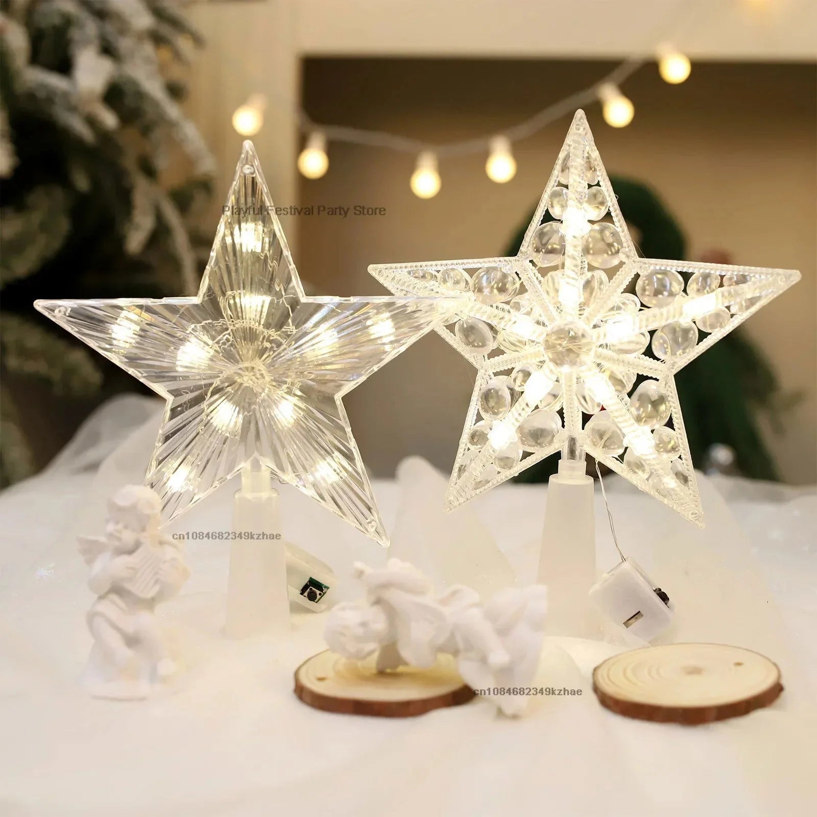 Estrela Led Acrílica para Topo de árvore Natal Iluminada Lenogue