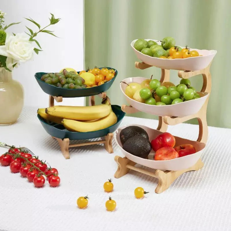 Fruteira de Mesa Cesta de Fruta Bambu Lenogue