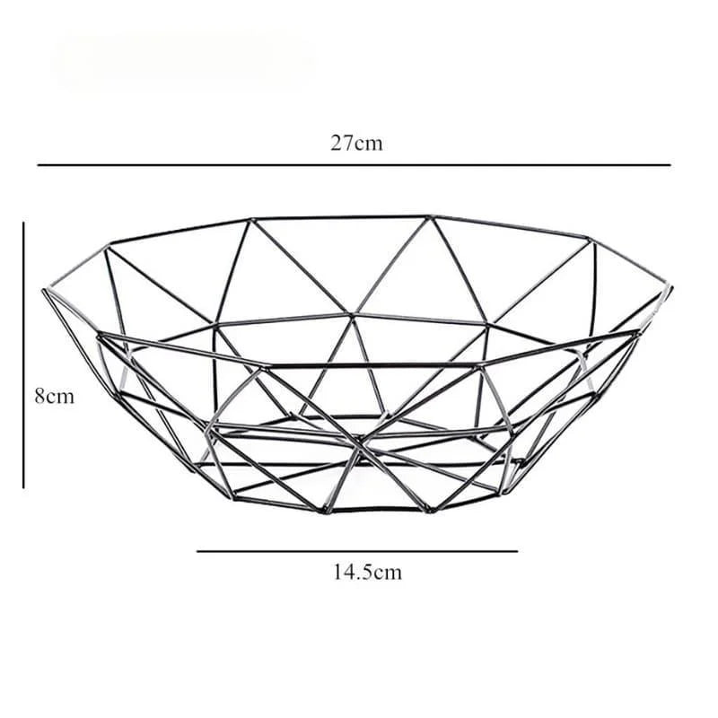 Fruteira de Metal Decorativa Multiuso para Organizar Frutas e Decorar Lenogue