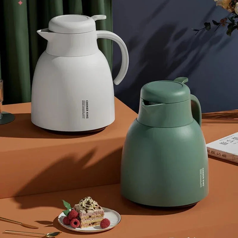 Garrafa Térmica Carafe Pressão Revestimento Interno em Vidro Lenogue