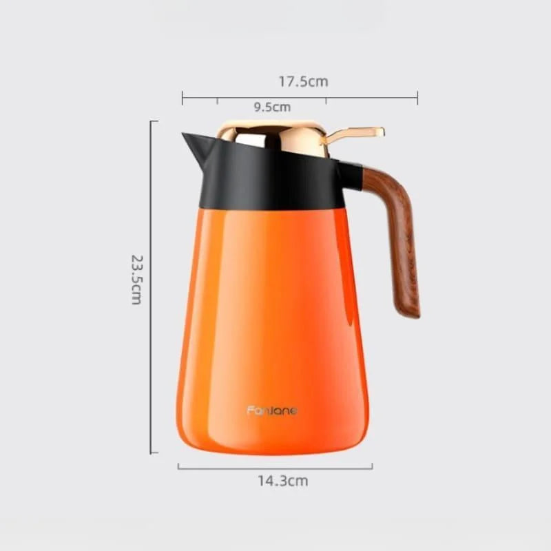 Garrafa Térmica de Inox para Café e Chá com Isolamento a Vácuo Lenogue