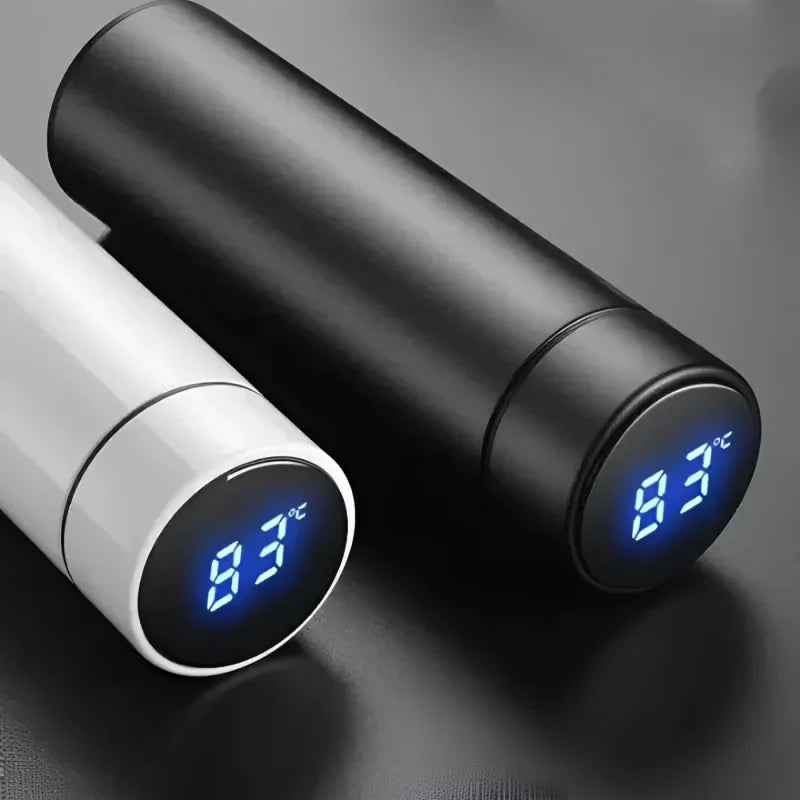 Garrafa Térmica Inox com Sensor de Temperatura Digital Led para Bebidas Lenogue