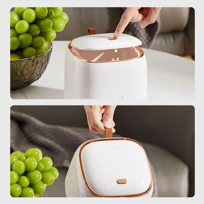 Lixeira de Mesa Automática com Sensor para Banheiro e Cozinha Lenogue