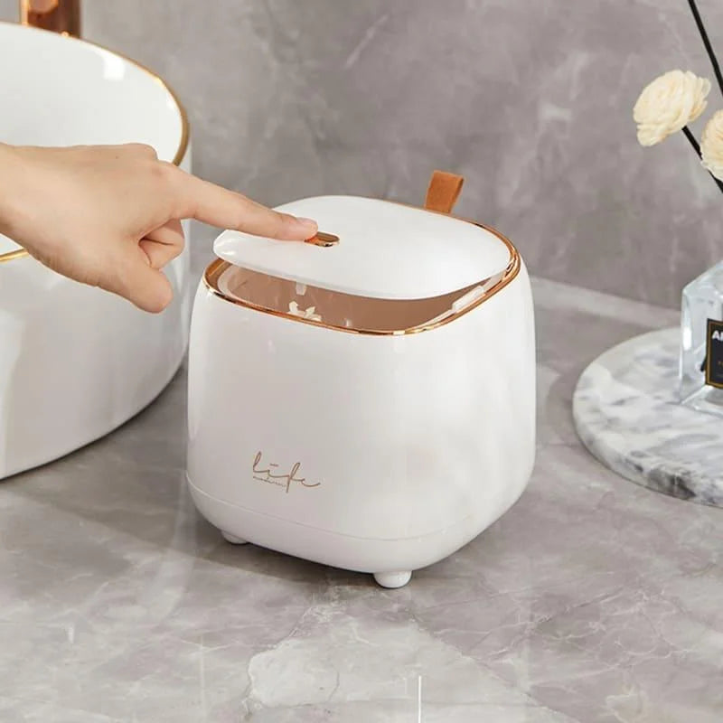 Lixeira de Mesa Automática com Sensor para Banheiro e Cozinha Lenogue
