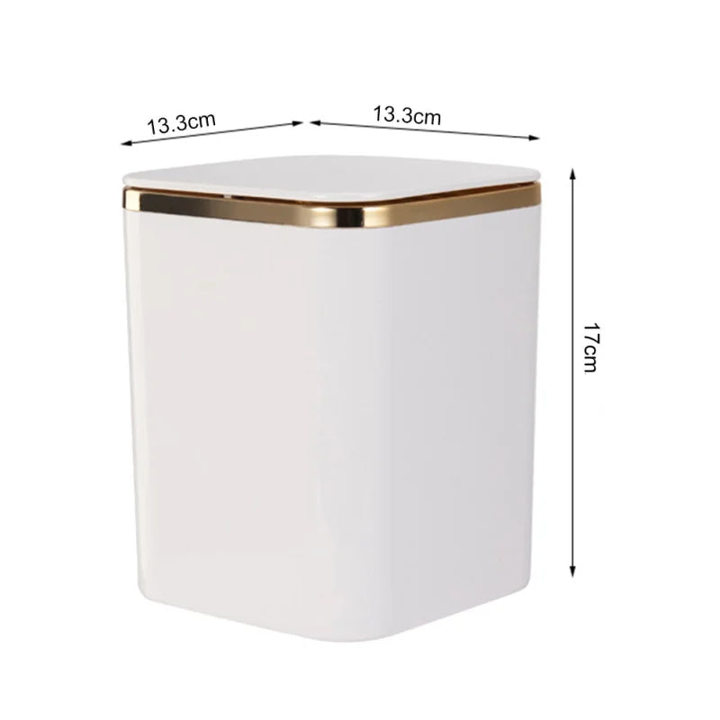 Lixeira de Mesa com Tampa Pop Up e Vedação Antiodor Lenogue