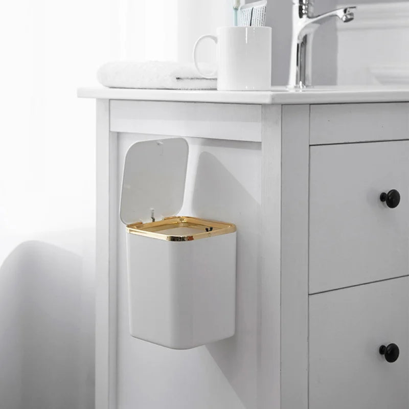 Lixeira de Mesa com Tampa Pop Up e Vedação Antiodor Lenogue