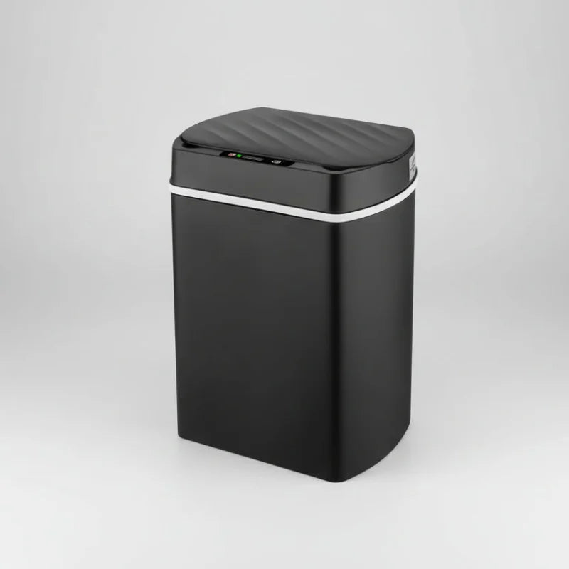Lixeira Inteligente 15l com Sensor Automático para Banheiro e Cozinha Lenogue Preto