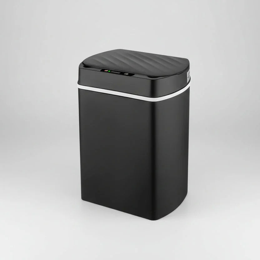 Lixeira Inteligente 15l com Sensor Automático para Banheiro e Cozinha Lenogue Preto