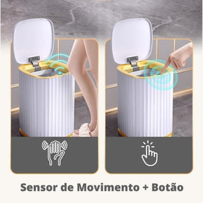 Lixeira para Banheiro e Cozinha Automática com Sensor Inteligente Lenogue