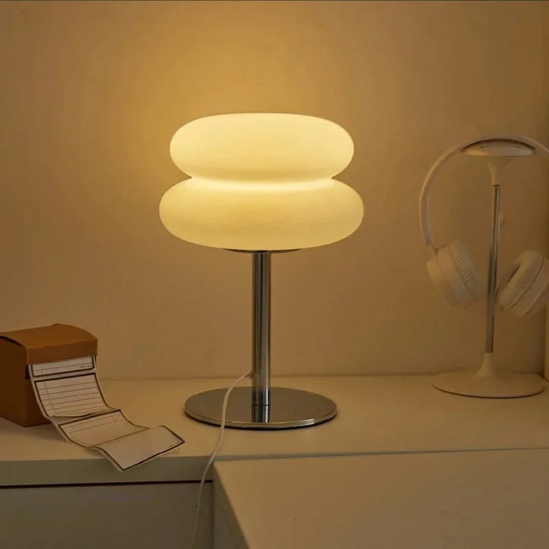 Luminária de Mesa Nuvem Branca Lueur Cristal Luz Regulável Lenogue Branco