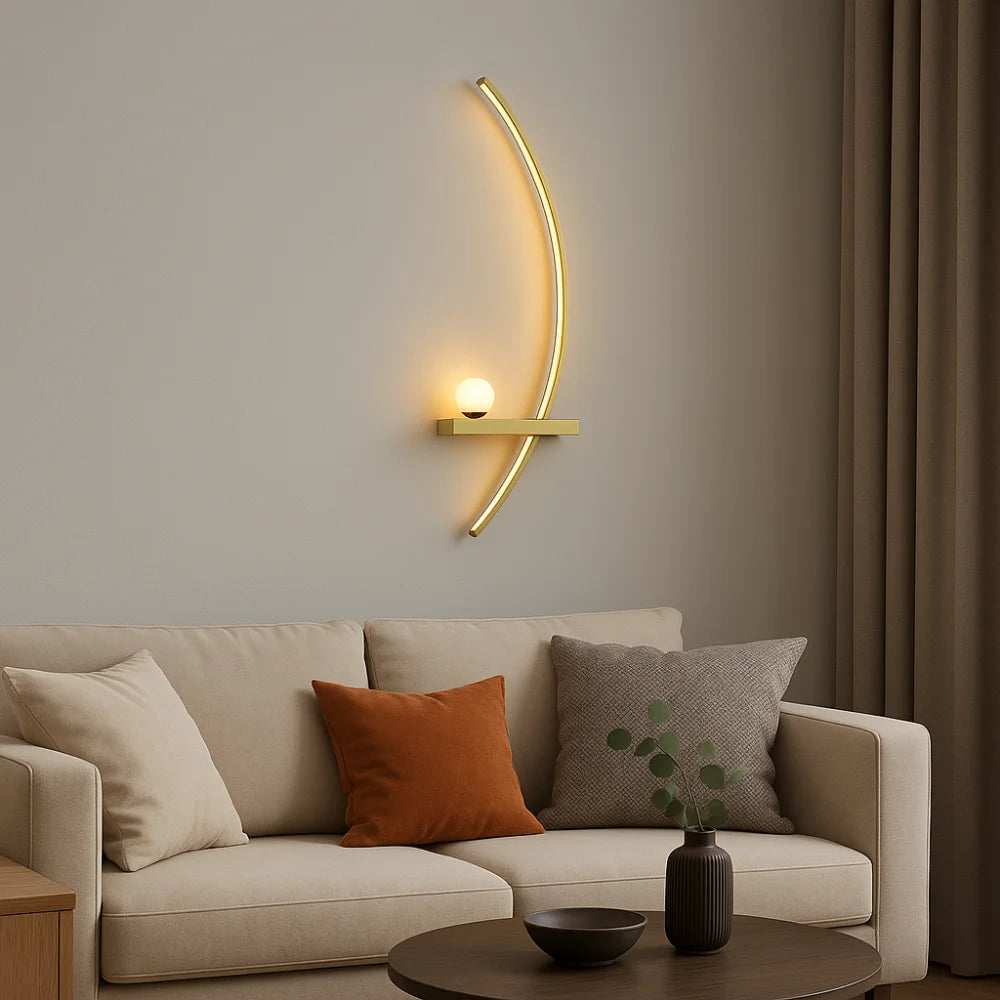 Luminária de Parede Led Minimalista Moderna com Controle Remoto Lenogue