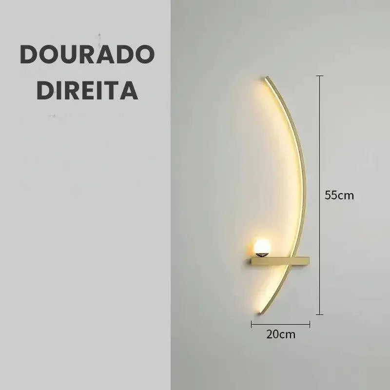 Luminária de Parede Moderna Minimalista Lenogue