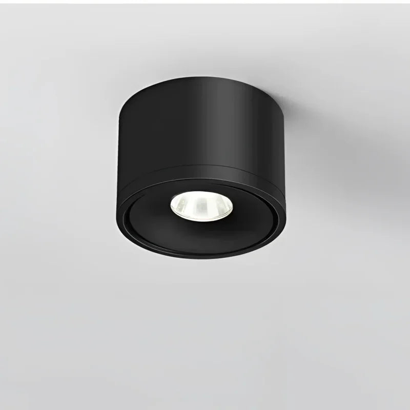 Luminária de Teto Led Rotativa Dimerizável em Alumínio Moderno Lenogue Preto