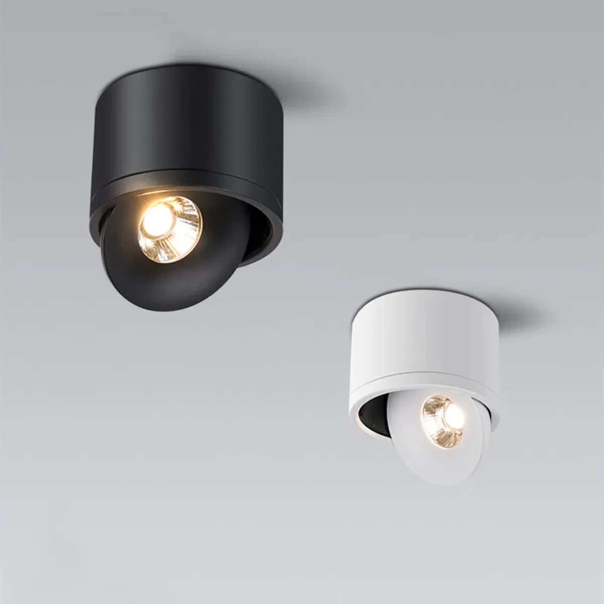 Luminária de Teto Led Rotativa Dimerizável em Alumínio Moderno Lenogue