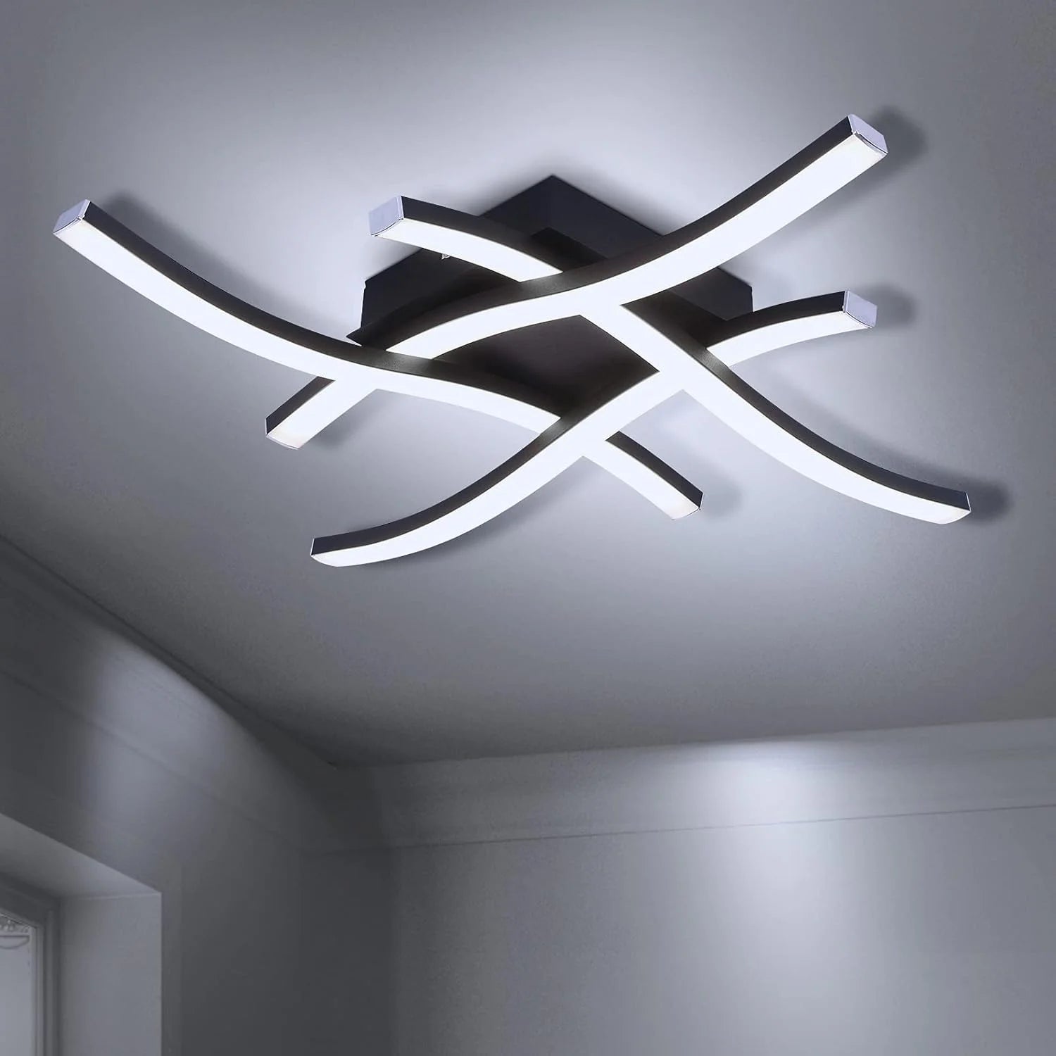 Luminária Led com Design Curvo 3 Cores para Sala e Quarto Lenogue