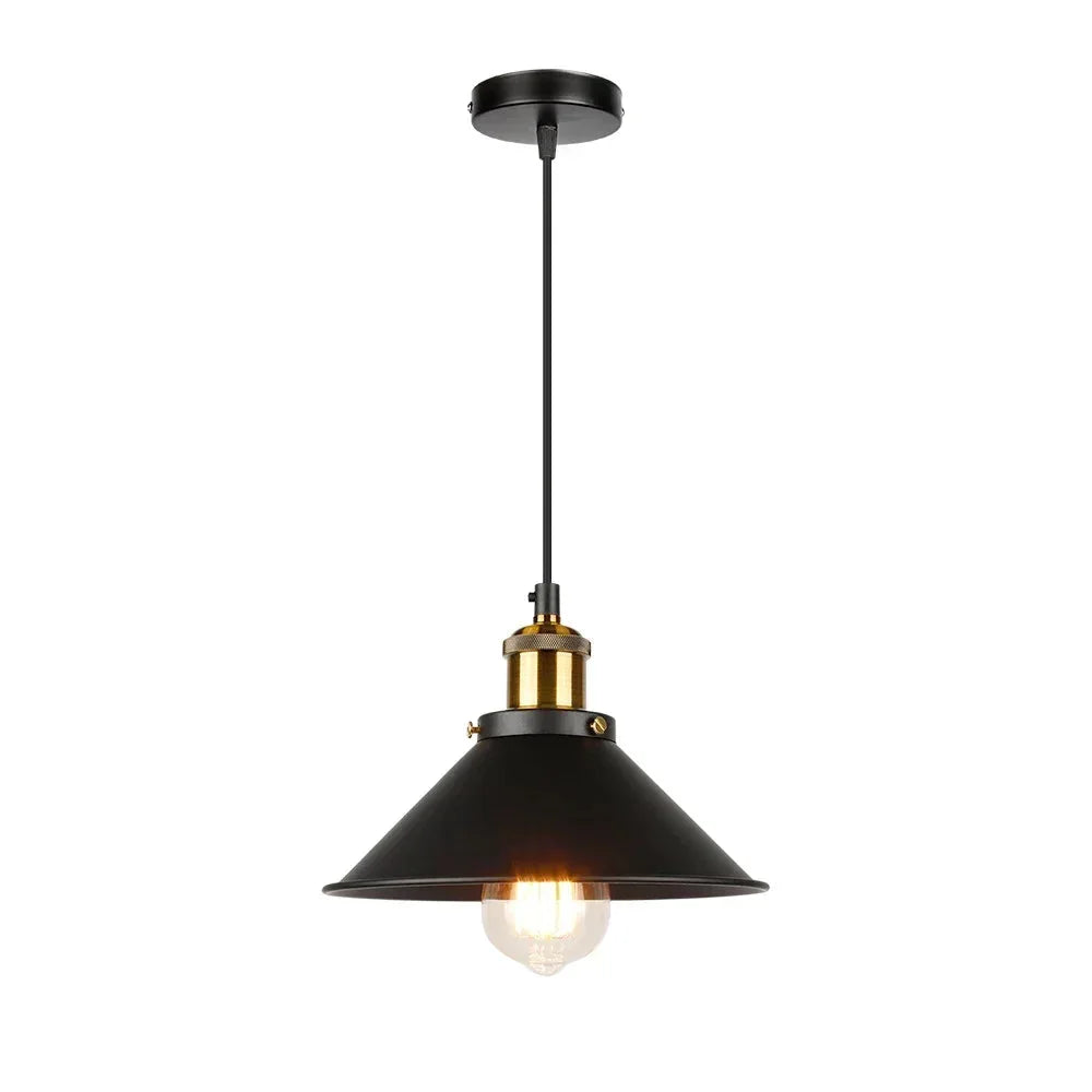 Luminária Pendente de Ferro Preto Vintage Estilo Nórdico para Decoração Lenogue