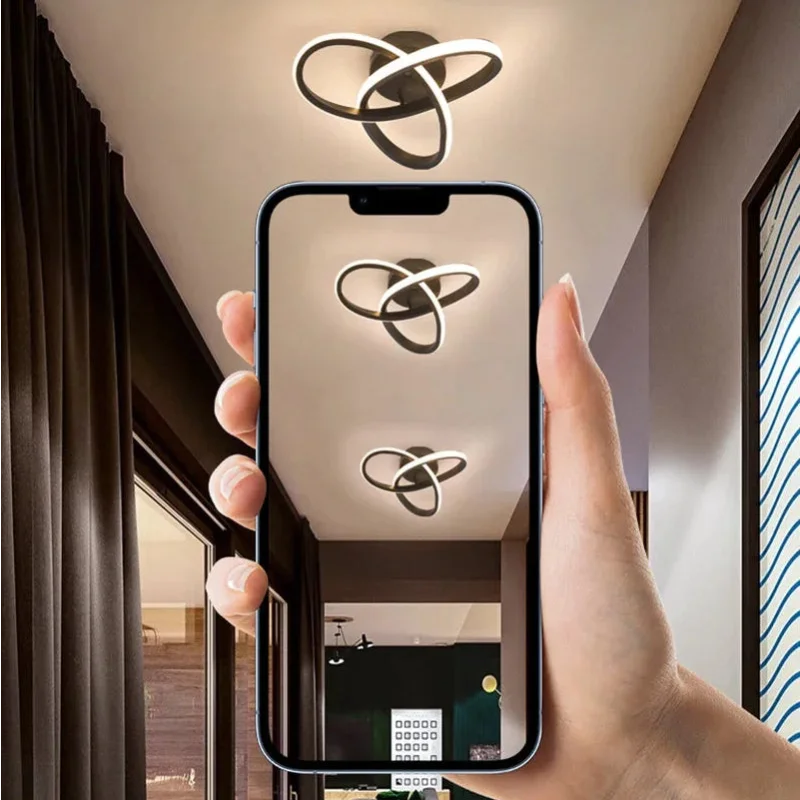 Lustre Led de Teto com 3 Cores para Quarto e Sala Jantar Lenogue